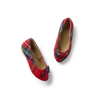 Plaid Bow Ballet Flat