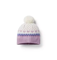 Fair Isle Heart Beanie