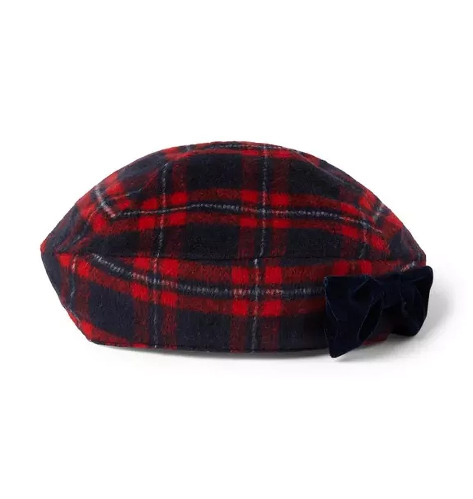 Plaid Twill Beret