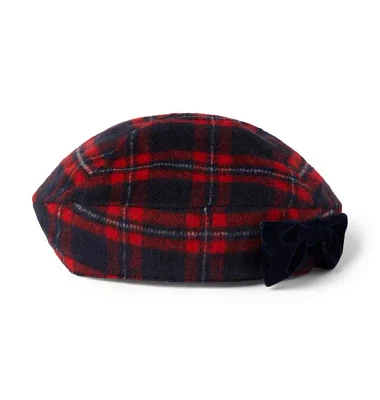 Plaid Twill Beret