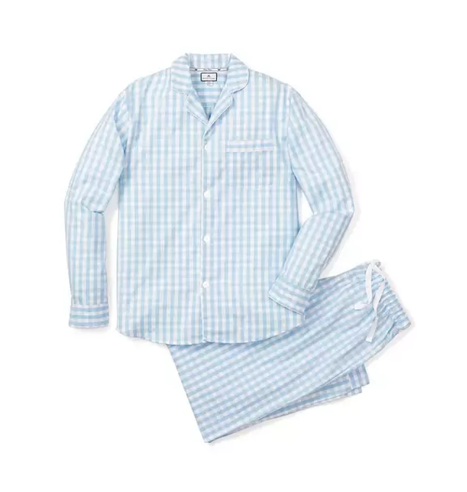 Petite Plume Men's Gingham Pajama Set