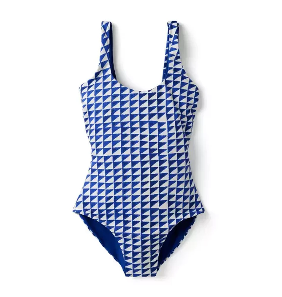 Dawne Florine Women's Reversible Tile Print Swimsuit