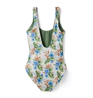 Dawne Florine Women's Reversible Tropical Floral Swimsuit