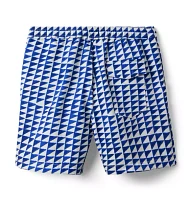 Dawne Florine Men's Tile Print Swim Trunk