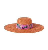 Floral Bow Straw Sun Hat