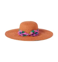 Floral Bow Straw Sun Hat