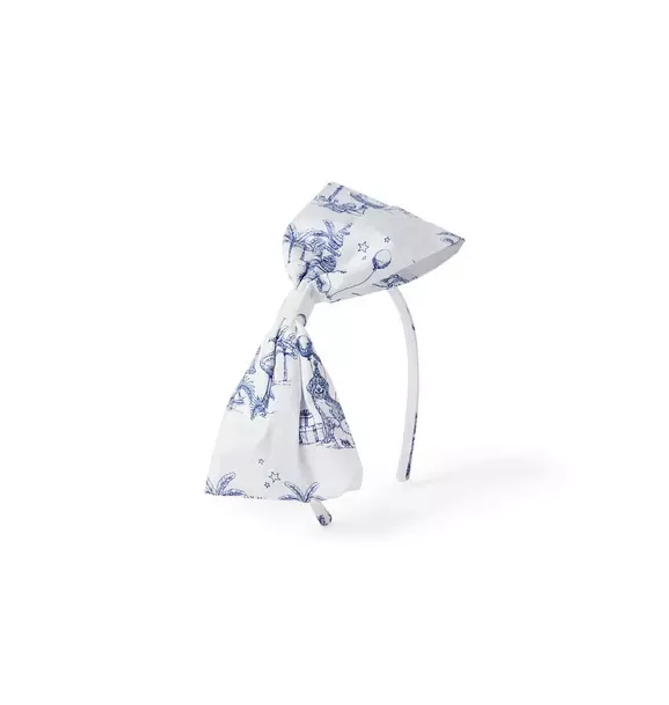 Birthday Toile Bow Headband