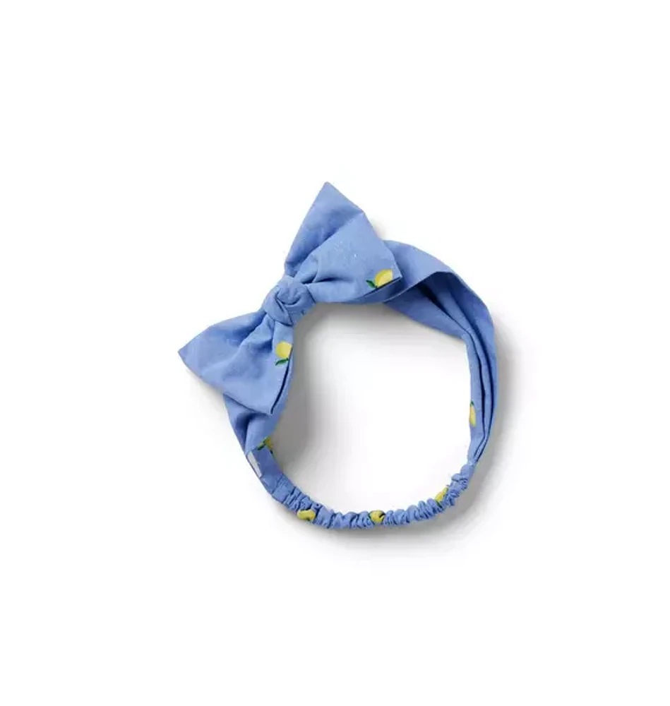 Baby Lemon Bow Soft Headband