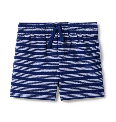 Striped Terry Pull-On Short