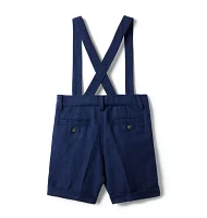 Linen-Cotton Suspender Short