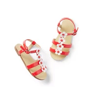 Patent Flower Sandal