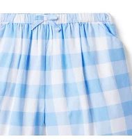 Gingham Wide Leg Cropped Pant