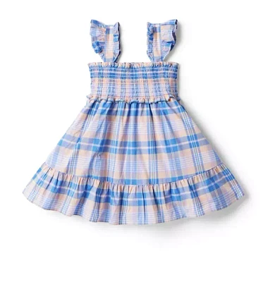 The Emily Plaid Smocked Sundress