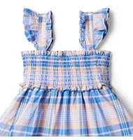 The Emily Plaid Smocked Sundress