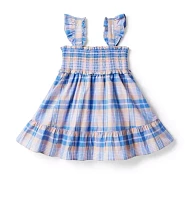 The Emily Plaid Smocked Sundress