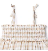 The Leilani Gingham Smocked Top