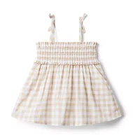 The Leilani Gingham Smocked Top