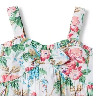 Tropical Floral Bow Top