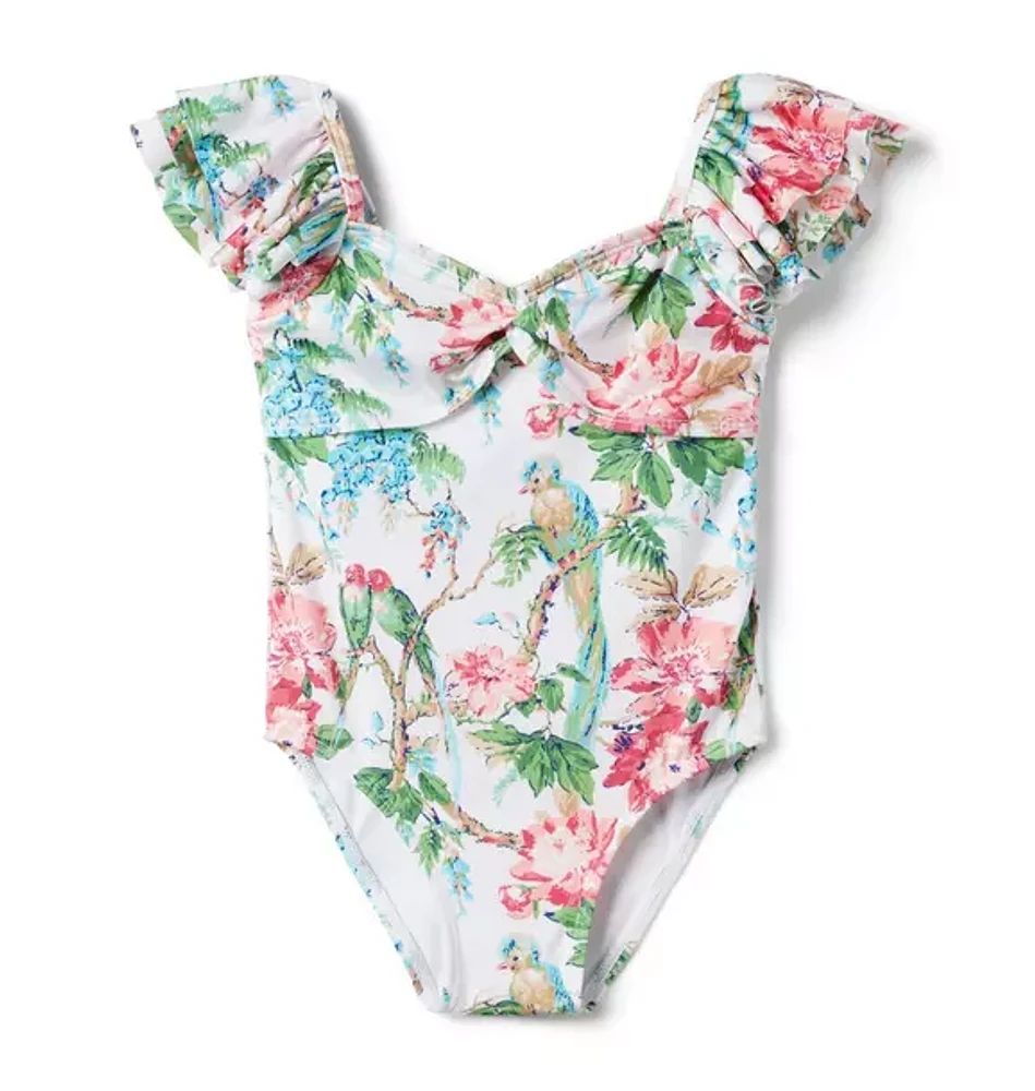 Recycled Tropical Floral Swimsuit