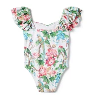 Recycled Tropical Floral Swimsuit