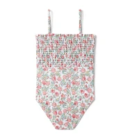 Recycled Floral Smocked Swimsuit