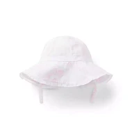 Baby Bunny Toile Sun Hat