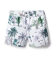 Recycled Tropical Flamingo Swim Trunk