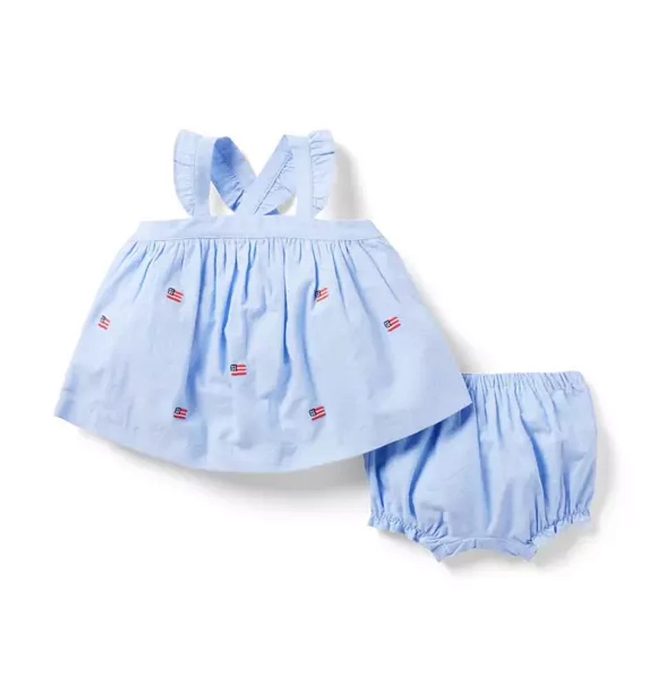 The Embroidered Oxford Baby Set