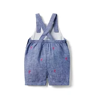 Baby Embroidered Flamingo Overall