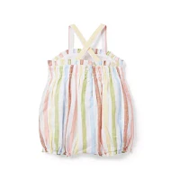 Baby Striped Linen-Cotton Romper