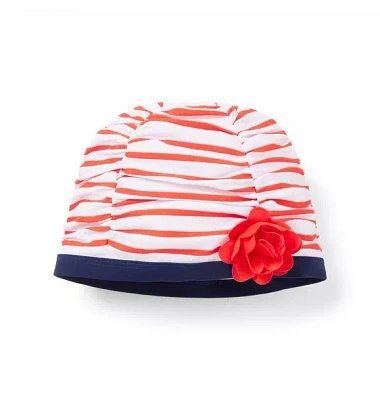 Recycled Striped Swim Cap