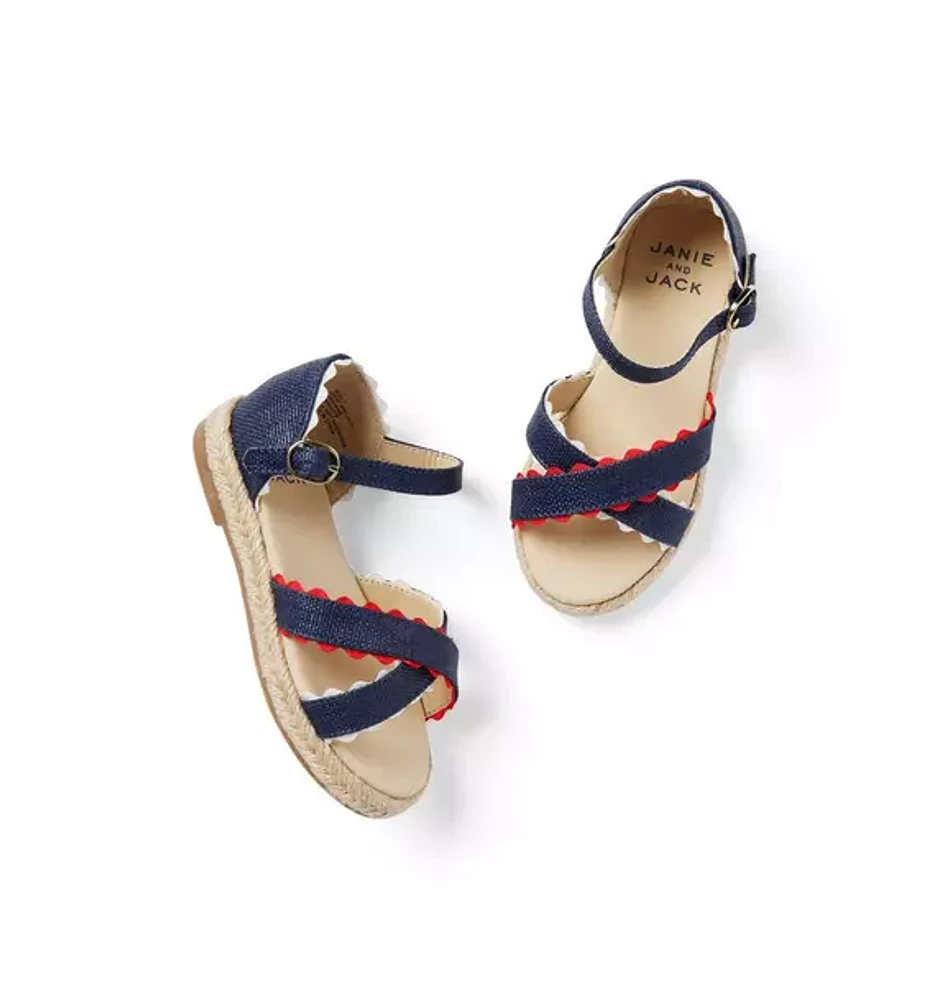 Ric Rac Cross-Strap Espadrille