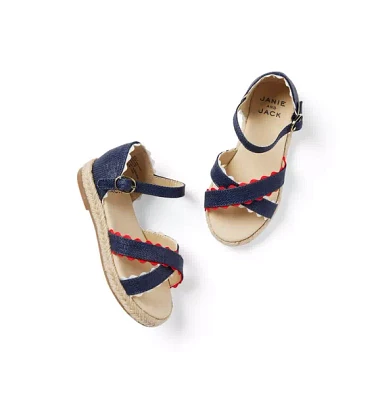 Ric Rac Cross-Strap Espadrille