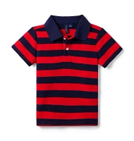 The Classic Striped Pique Polo