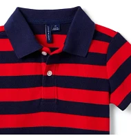 The Classic Striped Pique Polo