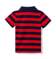 The Classic Striped Pique Polo