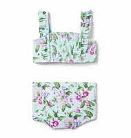 Recycled Floral Smocked 2-Piece Swimsuit