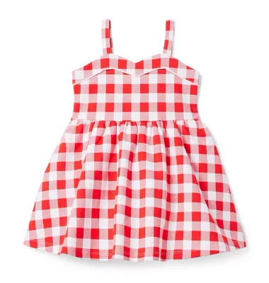 Gingham Ponte Dress