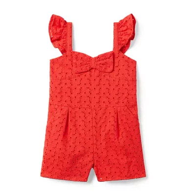 Eyelet Bow Romper