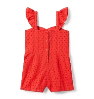 Eyelet Bow Romper