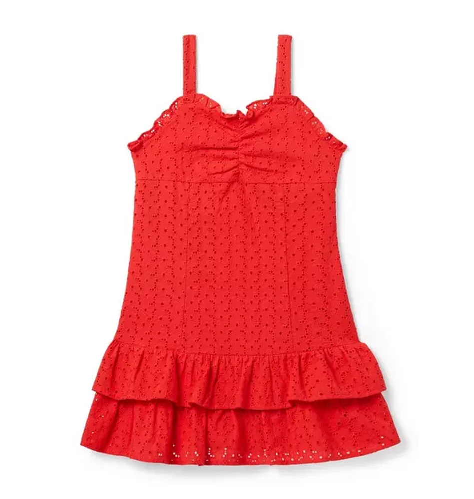 Eyelet Ruffle Dress