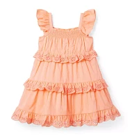 Eyelet Ruffle Dress