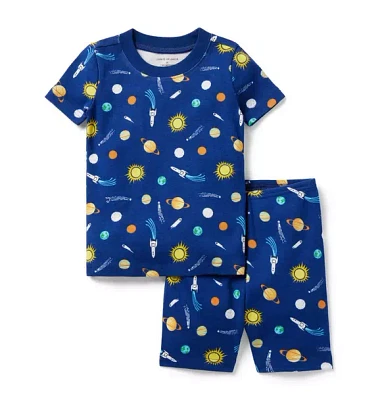 Good Night Short Pajamas Outer Space