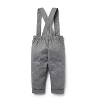 Baby Herringbone Suspender Pant