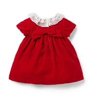 Baby Velvet Collared Dress