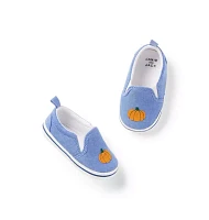 Baby Embroidered Pumpkin Slip-On Sneaker