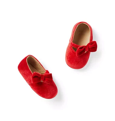 Baby Velvet Bow Ballet Flat