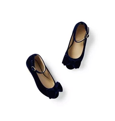 Velvet Bow Ballet Flat