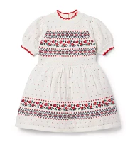 Fair Isle Rose Sweater Dress