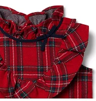 Tartan Ruffle Peplum Top